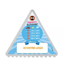 Grattoir triangle prévention distances de freinage personnalisable