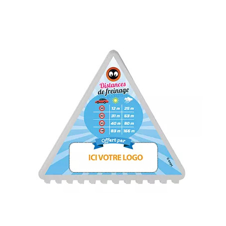 Grattoir triangle prévention distances de freinage personnalisable