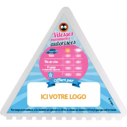 Grattoir triangle prévention vitesse personnalisable