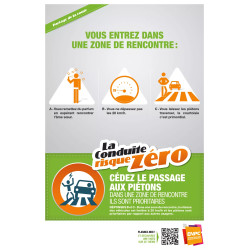 Affiche la conduite risque zéro réglementation