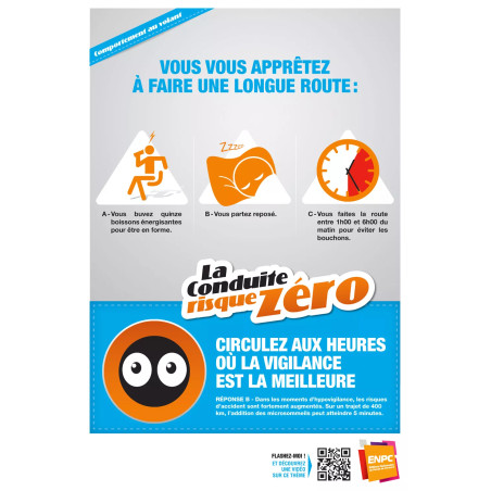 Affiche la conduite risque zéro vigilance