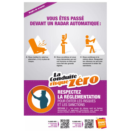 Affiche la conduite risque zéro sanctions