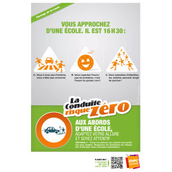 Affiche la conduite risque zéro usagers vulnérables