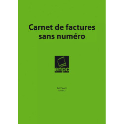 Couverture cahier de factures non numérotés