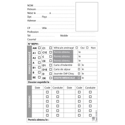 Fiches de renseignements - Modèle A5 (100 fiches par paquet)