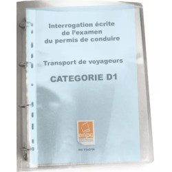 Classeur avec fiches interrogations écrites permis D1