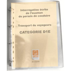 Classeur avec fiches interrogations écrites permis D1