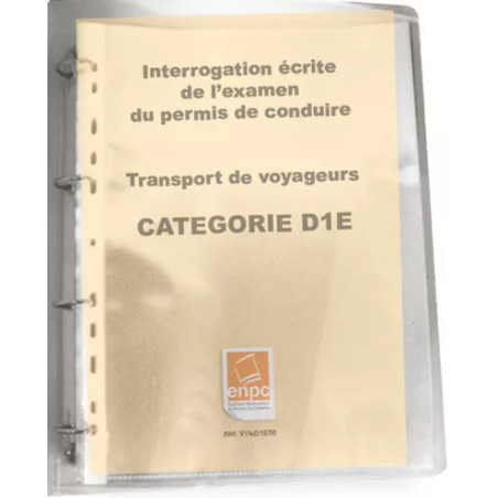 Classeur avec fiches interrogations écrites permis D1