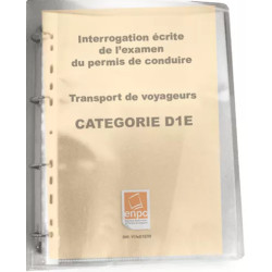 Classeur avec fiches interrogations écrites permis D1E