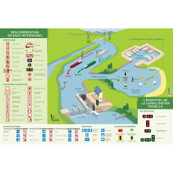 Carte murale option eaux intérieures