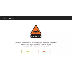 Test CACES question prise de médicament