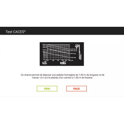 Test CACES question dépôt de palette sur le plateau d'un camion