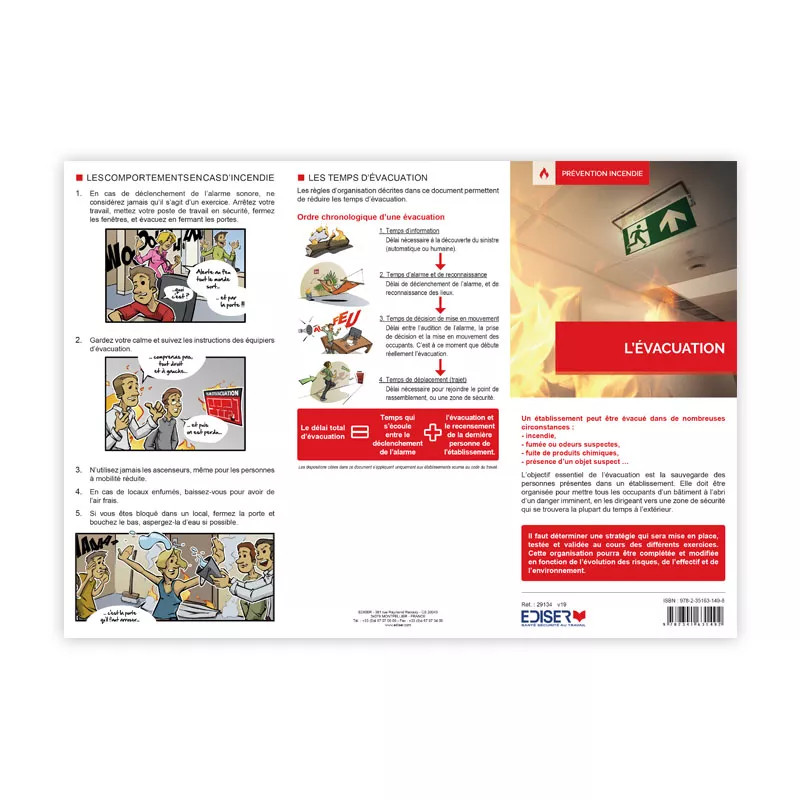 Intérieur dépliant évacuation incendie