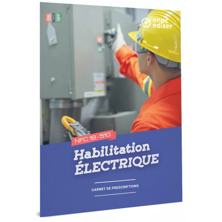 Couverture carnet de prescription habilitation electrique