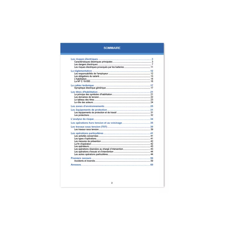 Sommaire carnet de prescription