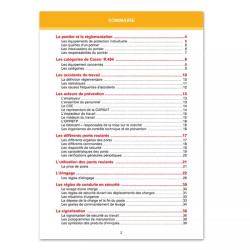 Sommaire livret CACES® - Ponts roulants R.484