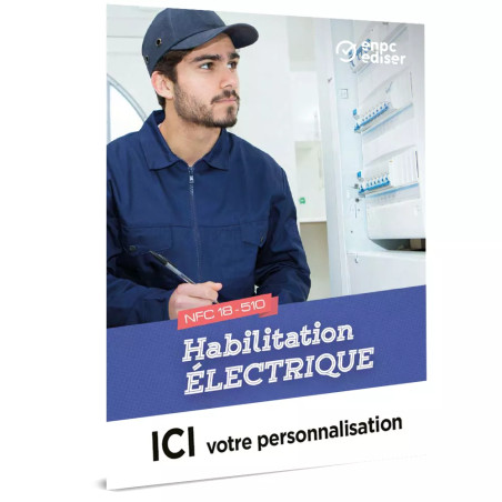 Couverture livret habilitation électrique personnalisable - non électrique