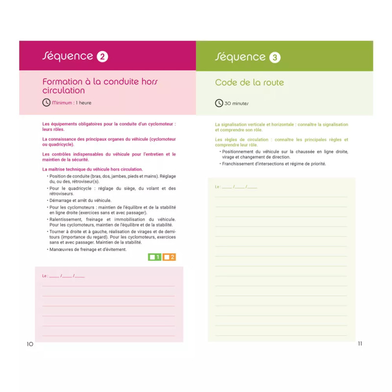  page livret de formation AM séquence 2 et 3