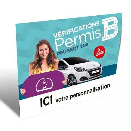 Vérifications permis B Peugeot 208 personnalisable