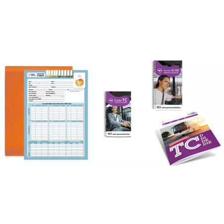 Kit complet permis transport en commun personnalisable