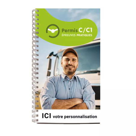 Couverture livret épreuves pratiques C/C1 personnalisable