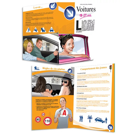Dépliant prévention voiture 18-24 ans personnalisable