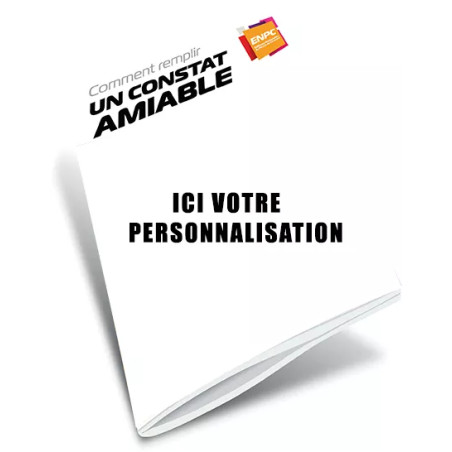 Couverture livret comment remplir un constat amiable personnalisable