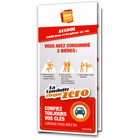 Dépliant la conduite risque zéro alcool