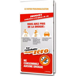 Dépliant la conduite risque zéro drogues personnalisable