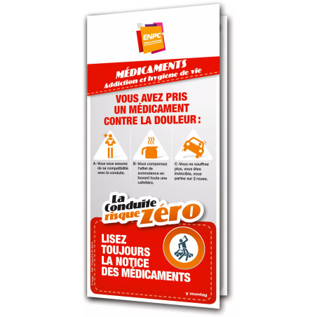 Dépliant la conduite risque zéro médicaments