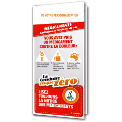 Dépliant la conduite risque zéro médicaments personnalisable
