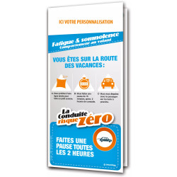 Dépliant la conduite risque zéro la fatigue personnalisable