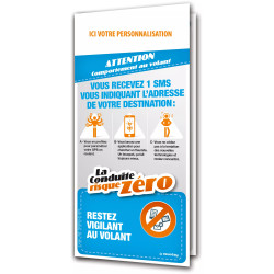 Dépliant la conduite risque zéro attention personnalisable