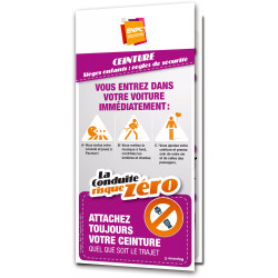 Dépliant la conduite risque zéro ceinture de sécurité