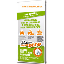 Dépliant la conduite risque zéro giratoire personnalisable