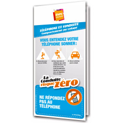 Dépliant la conduite risque zéro téléphone au volant