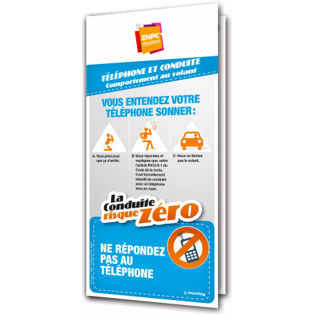 Dépliant la conduite risque zéro téléphone au volant