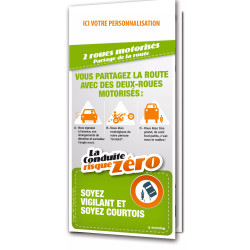 Dépliant la conduite risque partage de la route deux roues motorisés personnalisable
