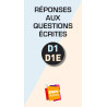 Page réponse aux questions écrites