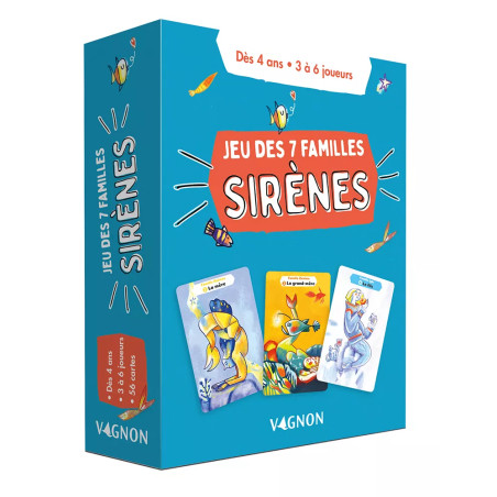 Coffret Jeu des 7 familles spécial sirènes