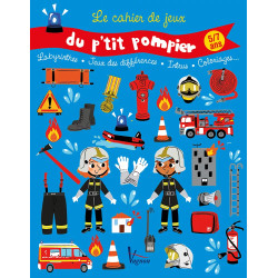 Couverture ouvrage cahier de jeux du ptit pompier