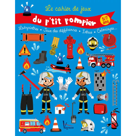 Couverture ouvrage cahier de jeux du ptit pompier