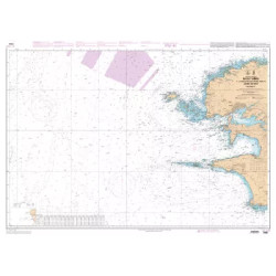 Carte marine de l'Île Vierge à la Pointe de Penmarc'h - Abords de Brest