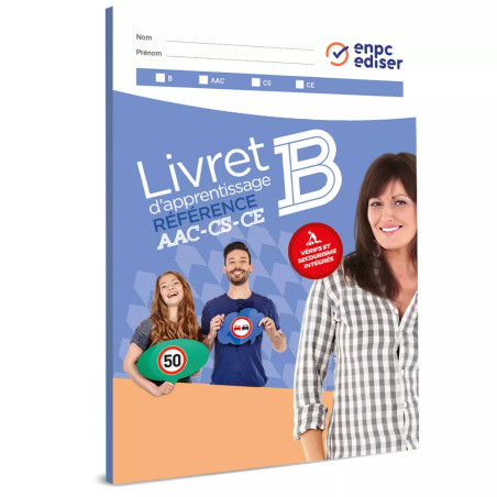 Couverture livret d'apprentissage permis B REMC Référence 