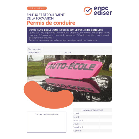 Notice d'information enjeux et déroulement de la formation du permis de conduire B