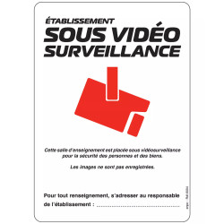 Pancarte vidéo surveillance