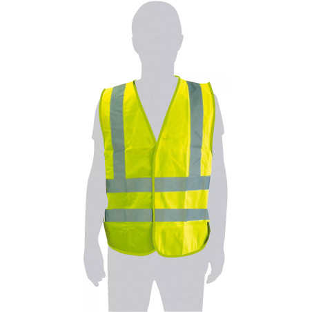 Avant gilet jaune de sécurité 4 bandes