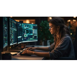 Visuel travailler sur un écran