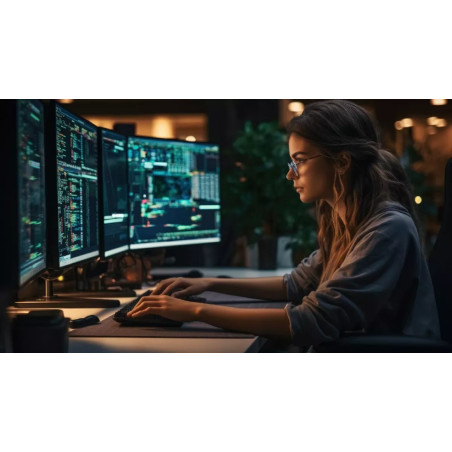 Visuel travailler sur un écran