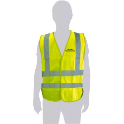 Gilet jaune de sécurité avec logo personnalisable en une couleur